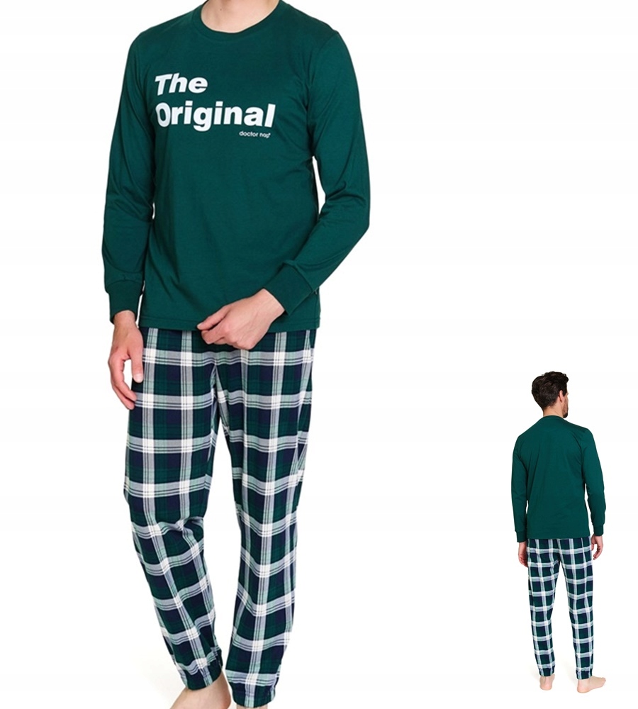 Pánské pyžamo Doctor Nap 7341 XL 50 Tmavě zelená