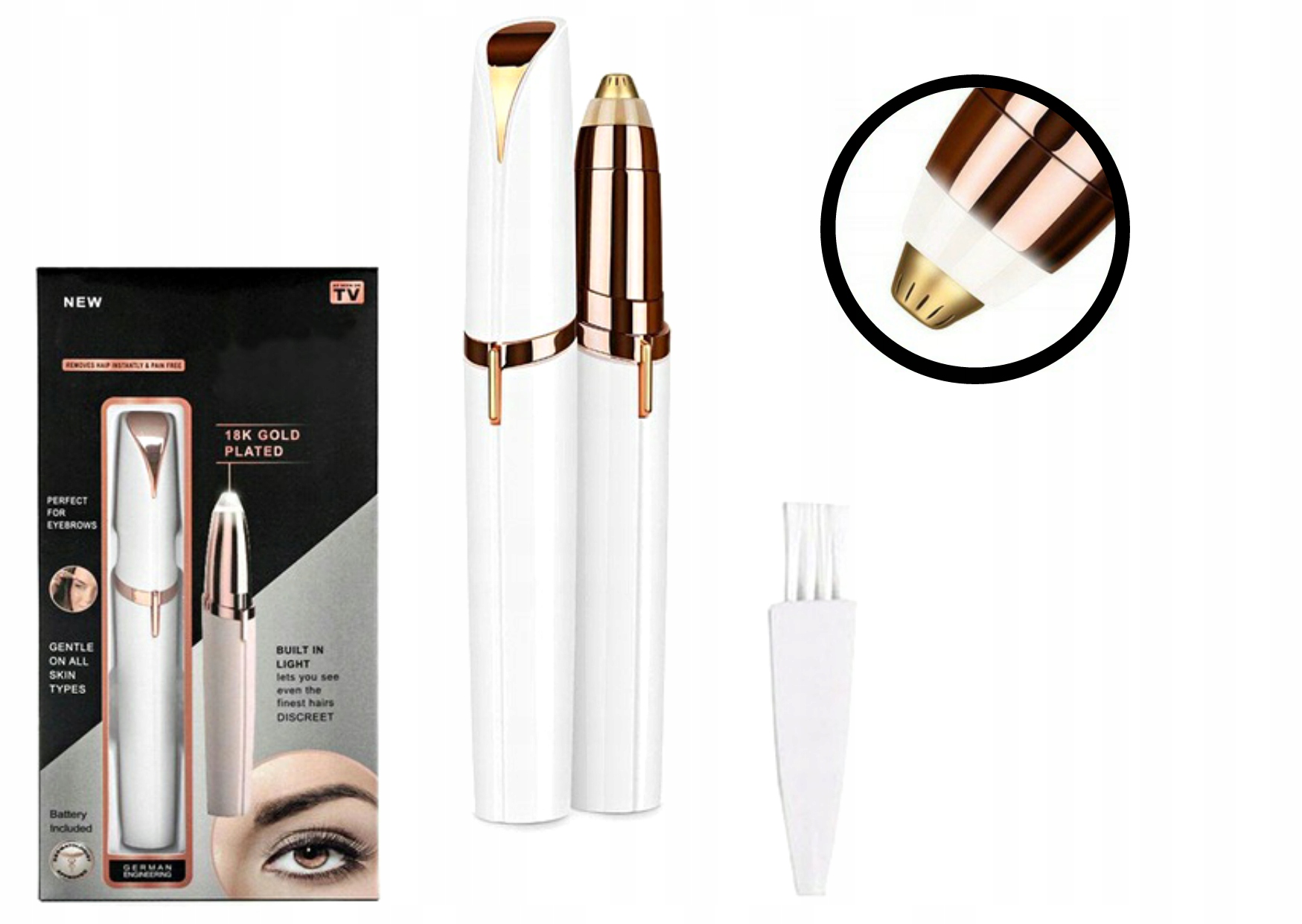 MINI DEPILATOR DO BRWI TWARZY TRYMER FLAWBLBSS Sklep, Opinie, Cena w