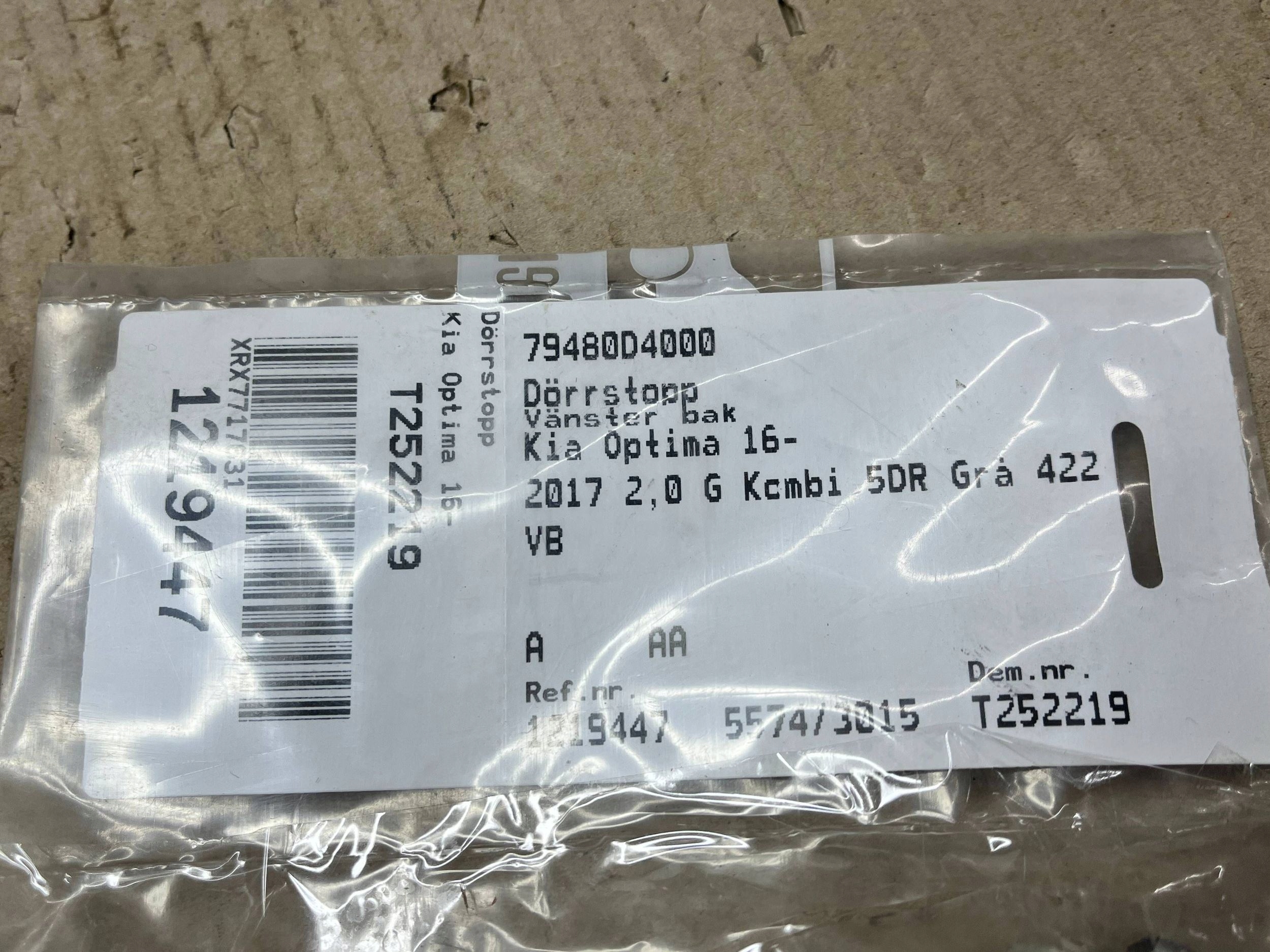 limiter door tylnych KIA Optima 79480D4000