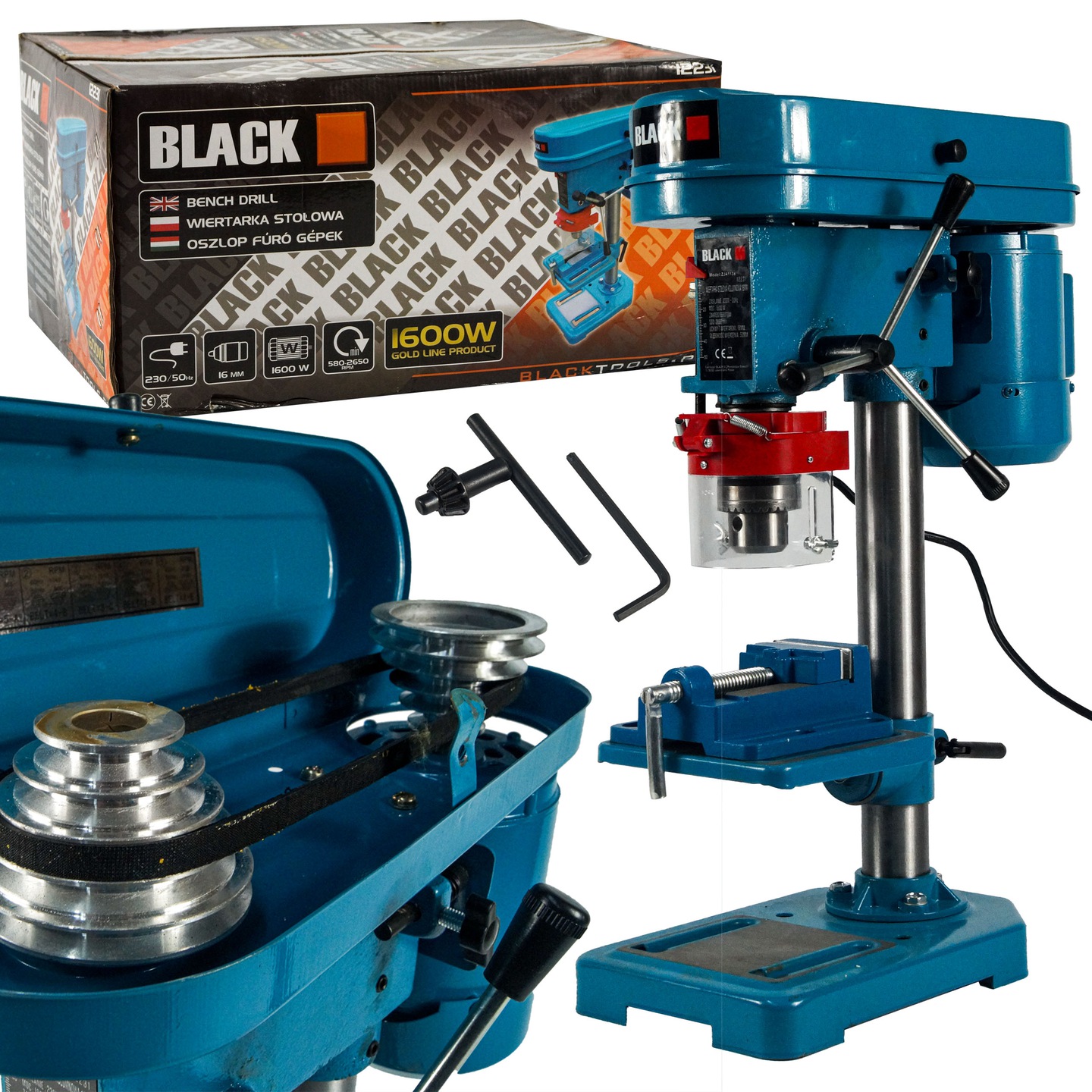 Wiertarka stołowa Black 1600 W 16 mm