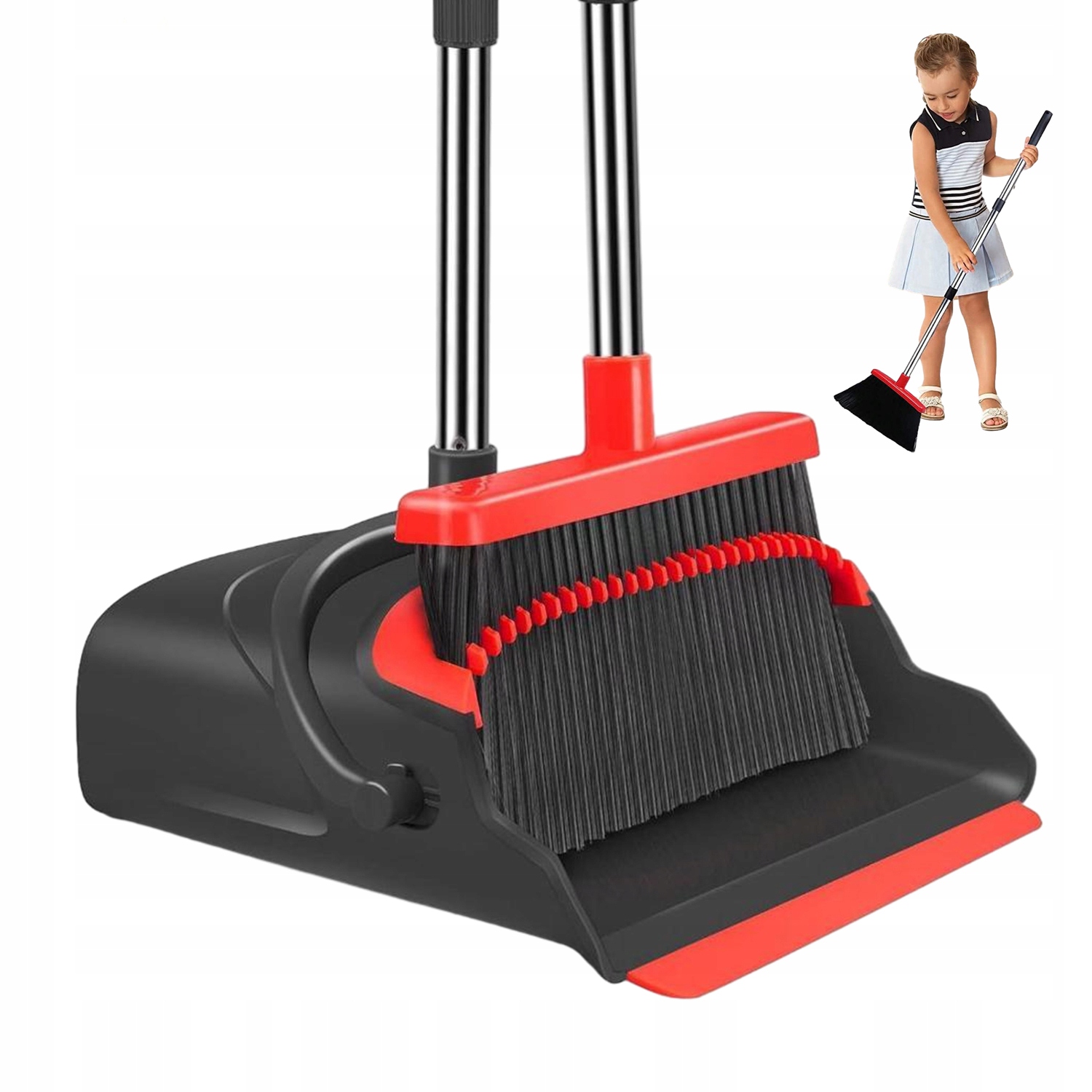 Levně Sada Na Úklid Zametání Lnu A Metly S Lopatkovou Tyčí