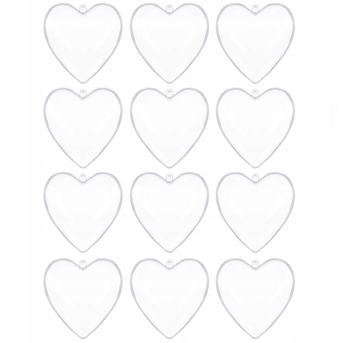 

Serce Bombka Akryl Ozdoba Bombki Plastik 7cm 12x