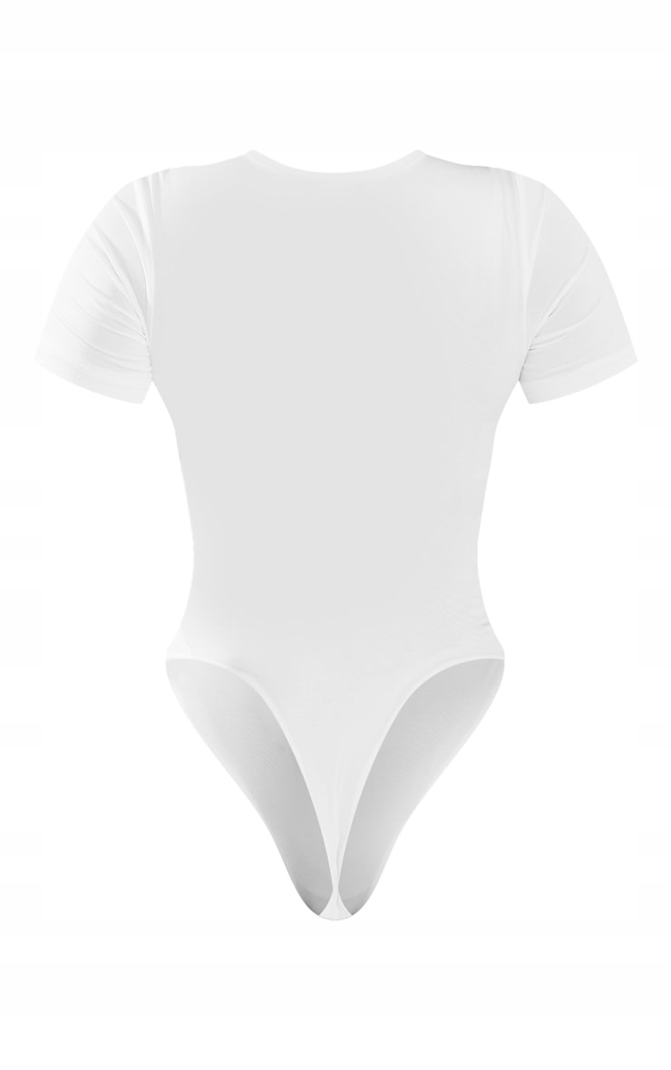 PRETTYLITTLETHING BIAŁE BODY KRÓTKI RĘKAW STRINGI R.36 K054103 Fason majtek stringi