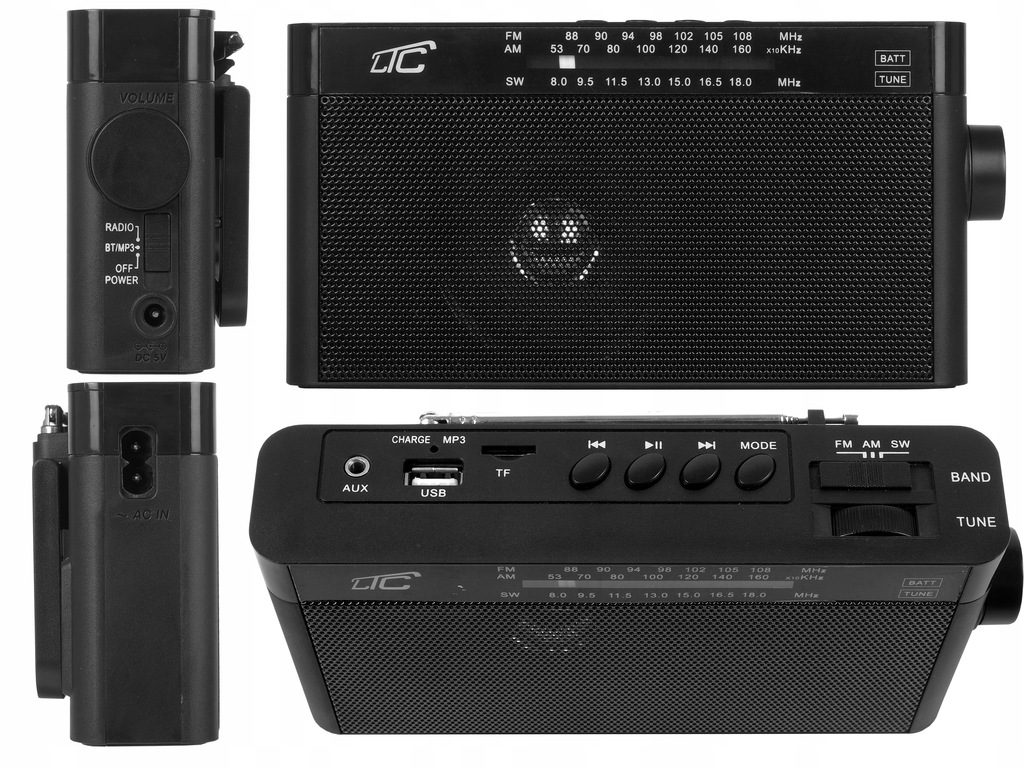 RADIO KUCHENNE NA AKUMULATOR PRZNOŚNE BLUETOOTH USB FM STYLOWE RETRO Model SONA