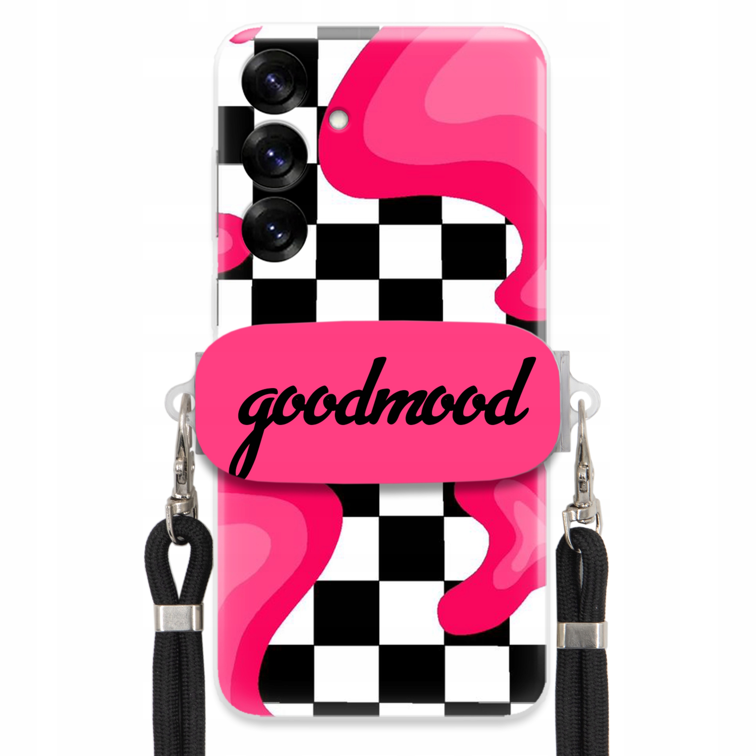 Pouzdro Pro Samsung S25 Set Case Držák Na Vodítko Černý Pro Teenagery Splash