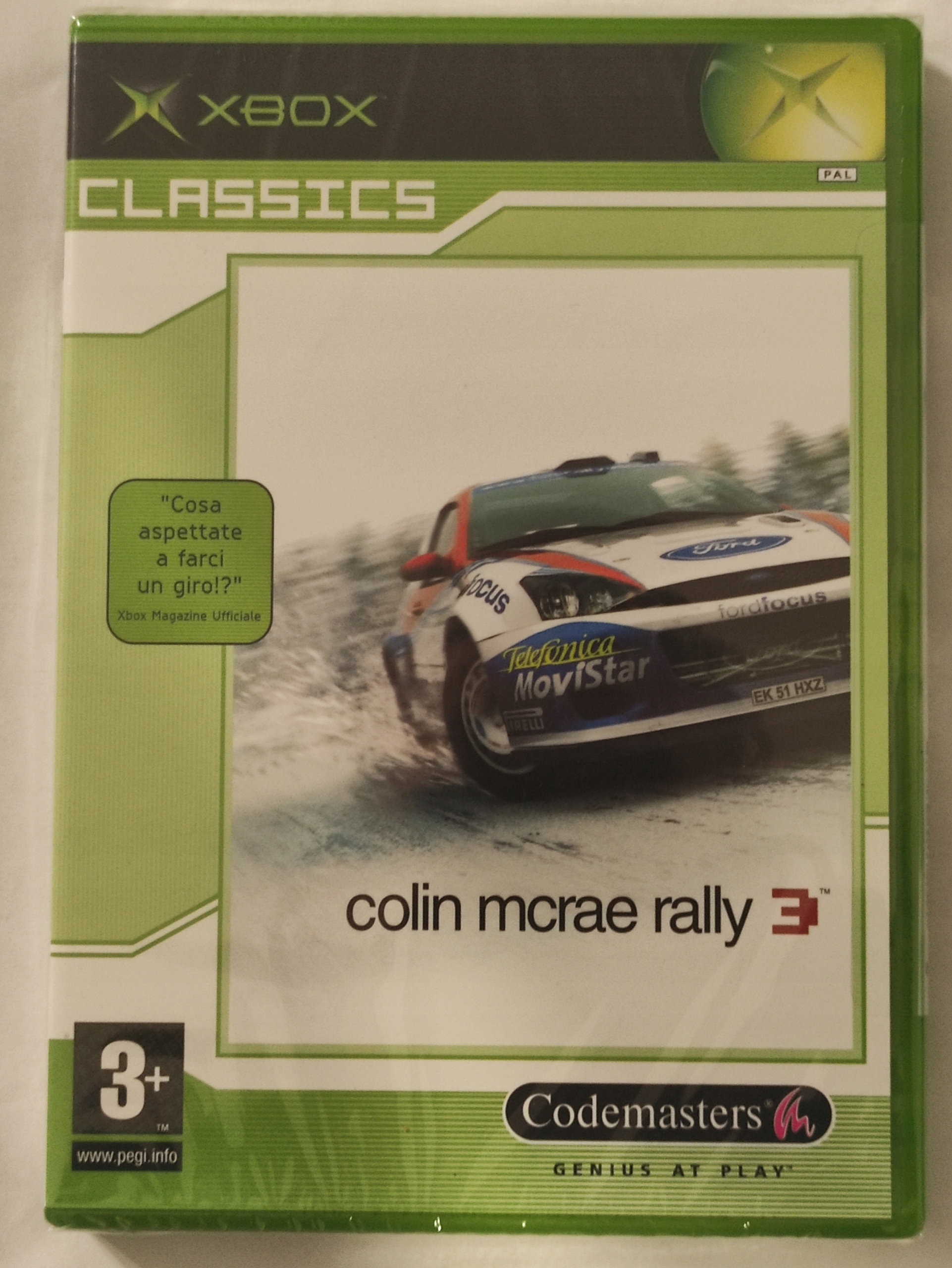 XBOX COLIN MCRAE RALLY 3 WYŚCIGI WRC FORZA NOWA GRA FOLIA X BOX CLASSIC