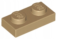 

Lego 3023 plate płytka 1x2 dark tan 2 szt Nowy