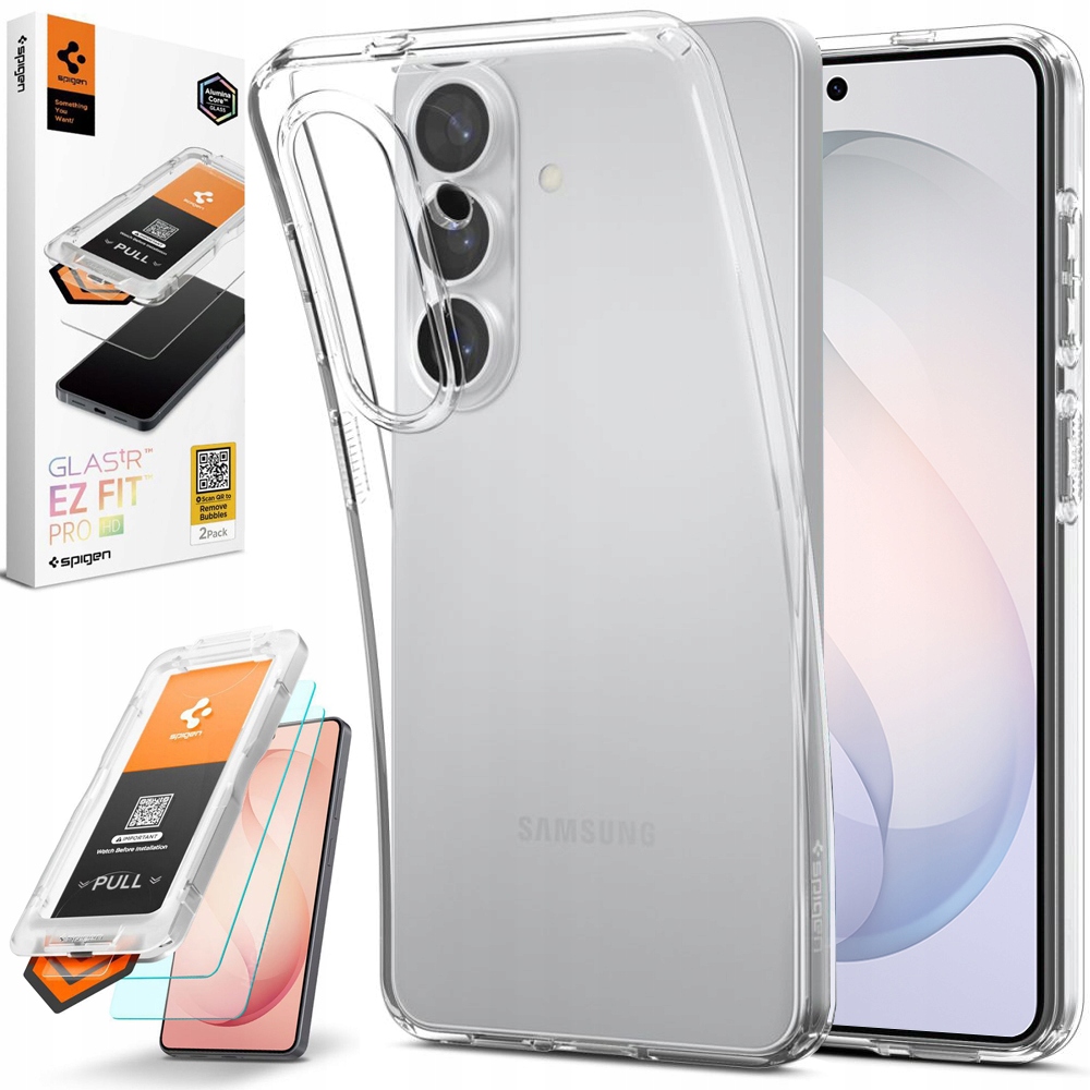 Spigen Pouzdro Liquid Crystal Case Clear +2x Sklo pro Samsung Galaxy S26+ Plus