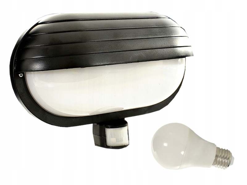 

Zewnętrzna Lampa+żarówka Led E27 Czujka Zmierzchu