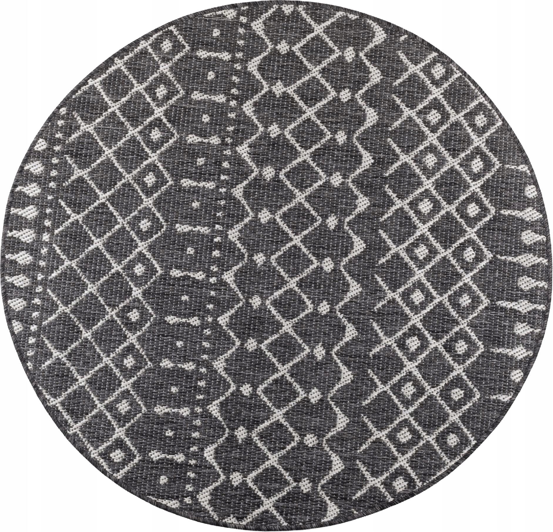 Koberec Kulatý Zahradní Terasový Provázkový Na Terasa Balkon 120 cm venkovní