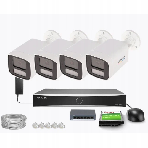 Sada na monitorovanie Hikvision 4x DS-2CD1T67G2H-LIU 2.8mm, 6Mpx, Ir+led