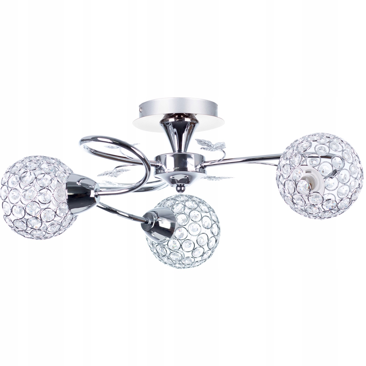 Lampa Wisząca Sufitowa Żyrandol Led Bella 3 kryształ plafonchrom