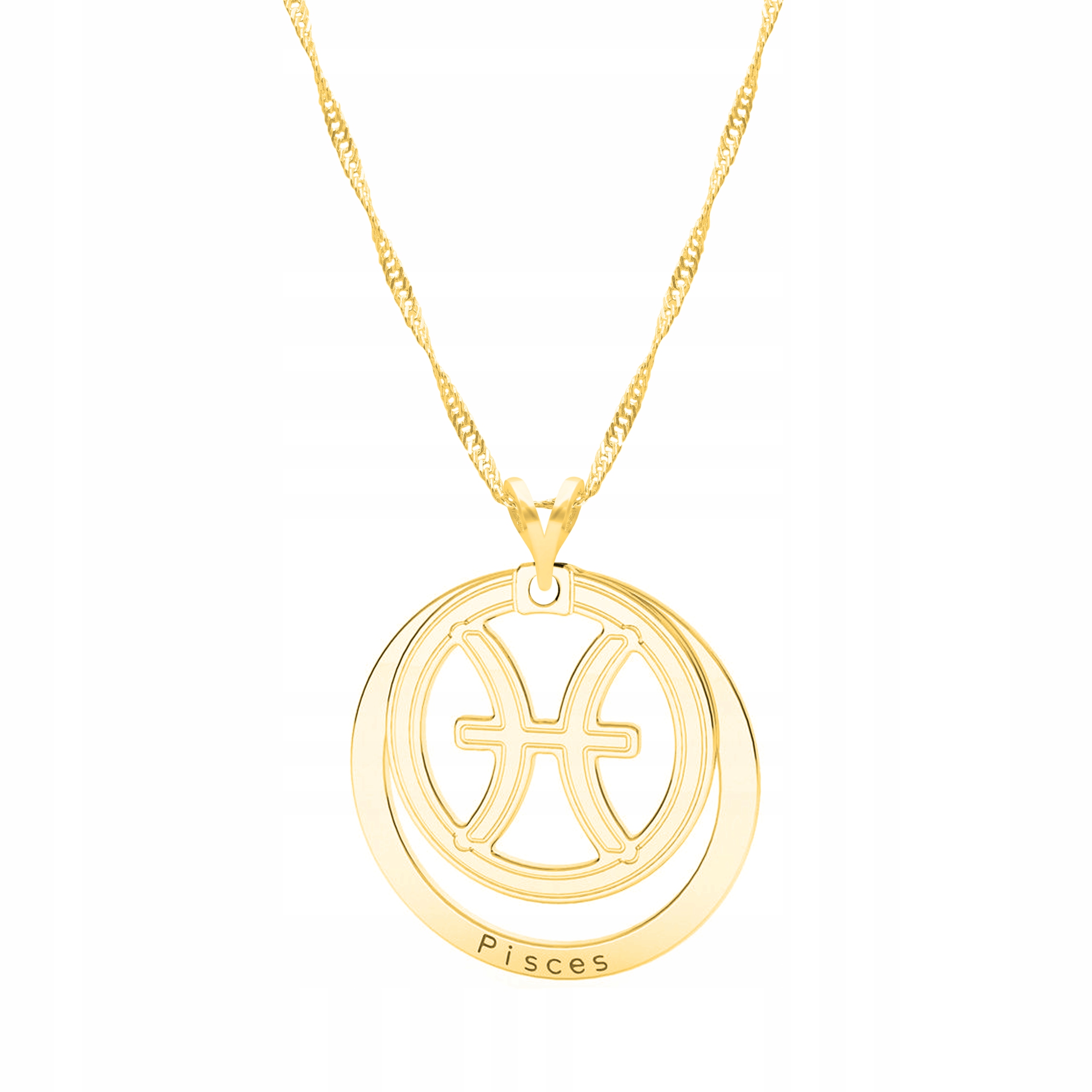 Řetízek zlatý náhrdelník 925 Znamení Zvěrokruhu Ryby
