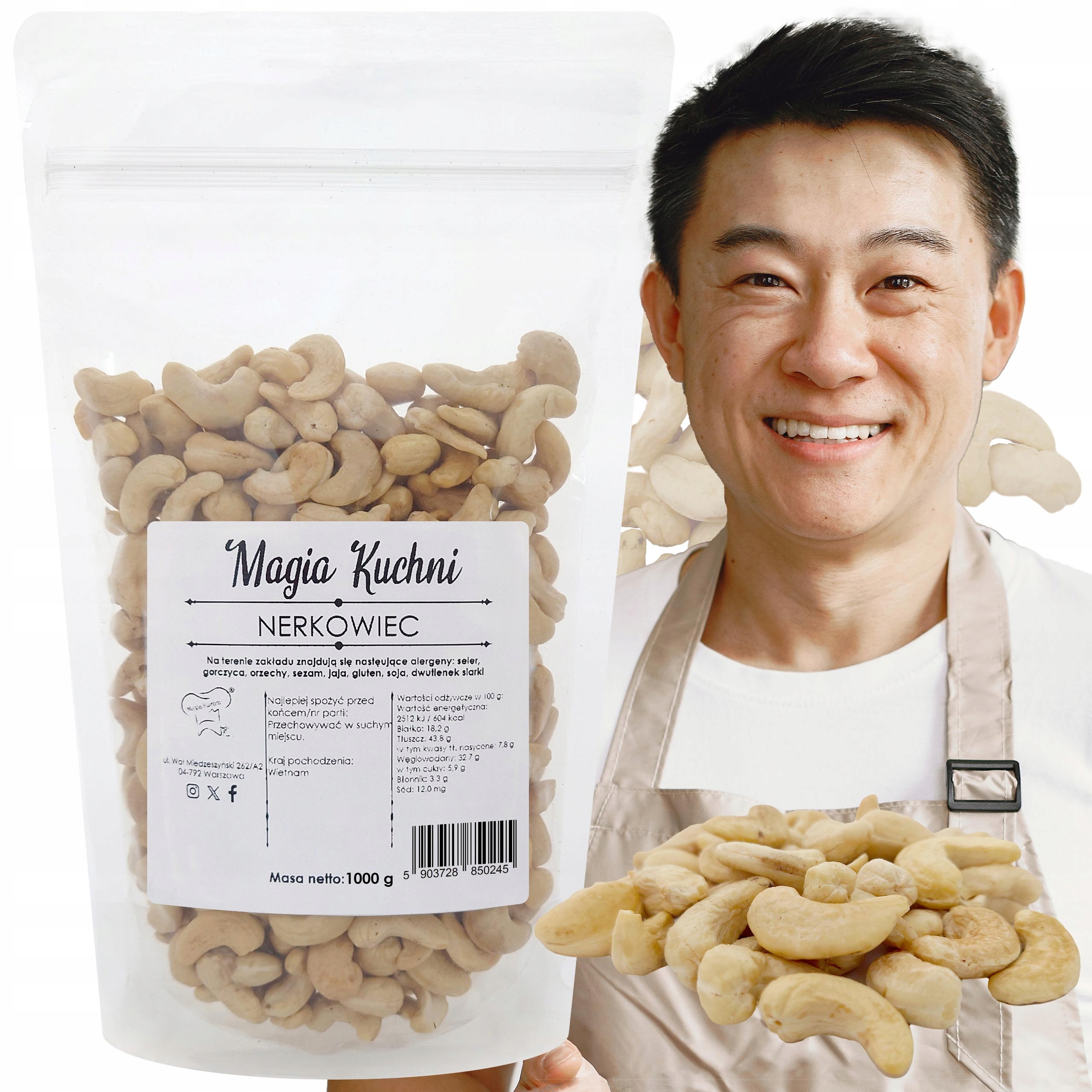 Levně Kešu ořechy 1 kg Přírodní kešu ořechy Celé