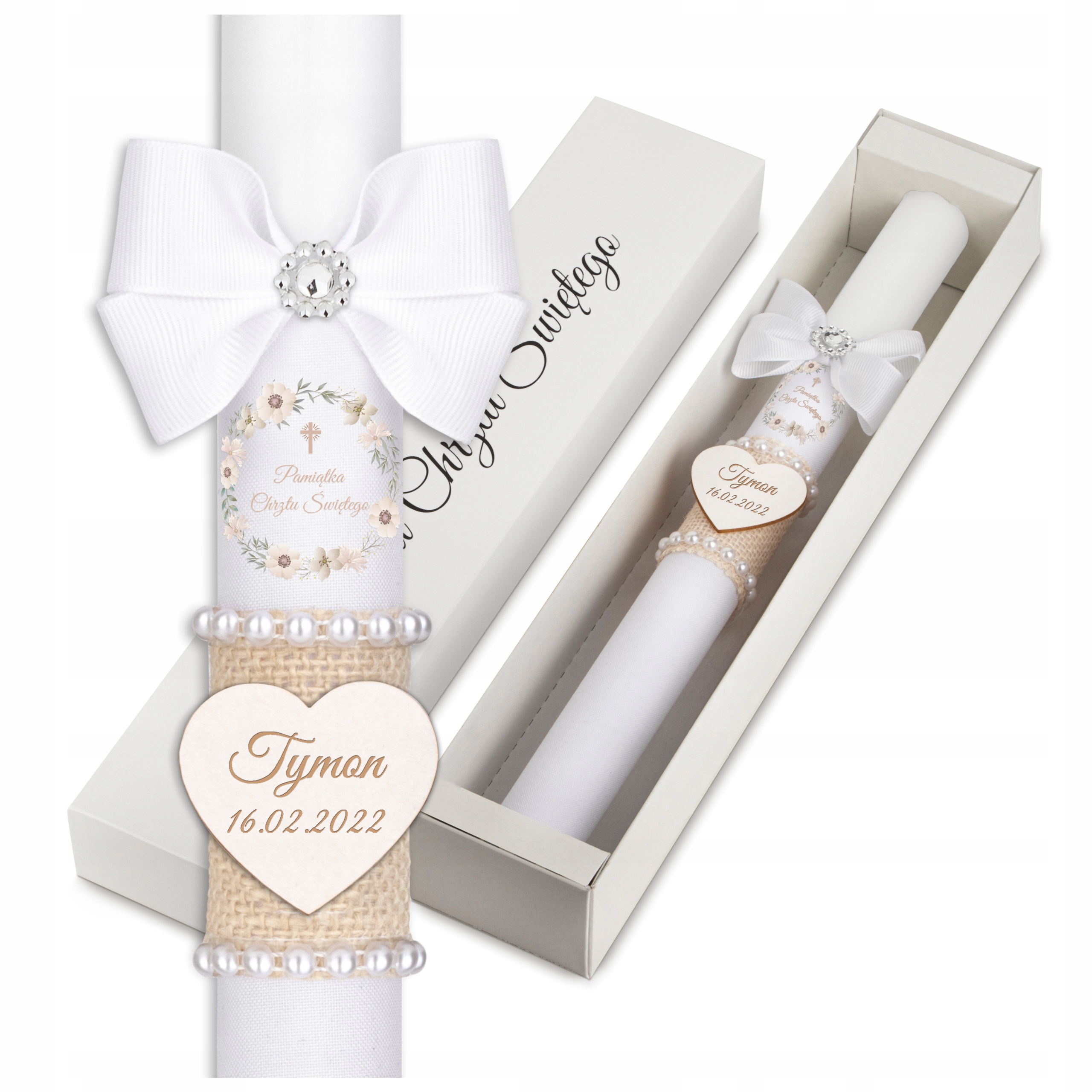 

Świeca Na Chrzest Gromnica Do Chrztu Pudełko