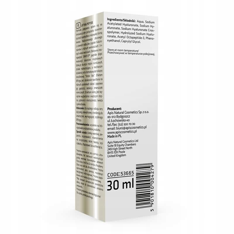 Apis Lifting Peptid, Hyaluron 4D se Snap- 8TM