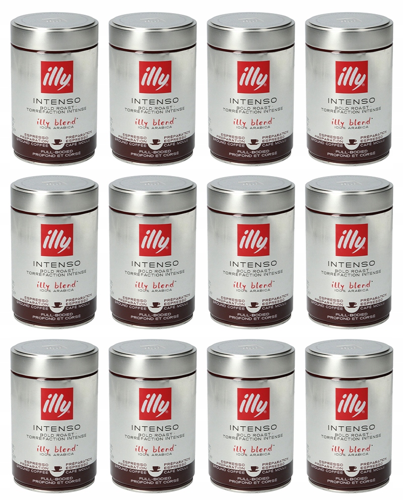 Kawa mielona Illy Intenso Espresso Dark przelew arabica puszka 250g 12 szt.