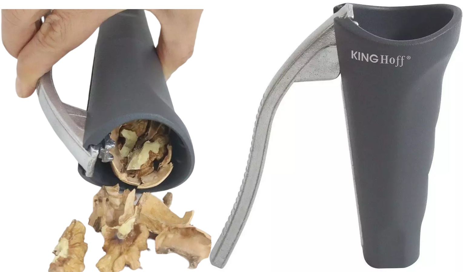 

Mocny Dziadek do orzechów Kinghoff Szary