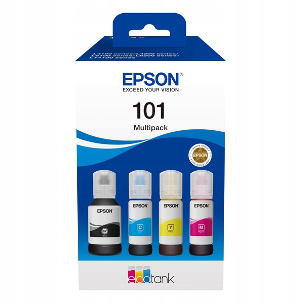 Tusz Epson 101 zestaw C13T03V64A Bk C M Y 127/70ml