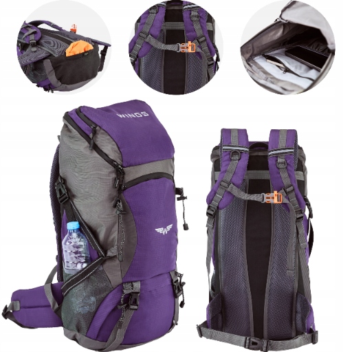 Batoh s lehkou ventilací zad a obal proti dešti Wings