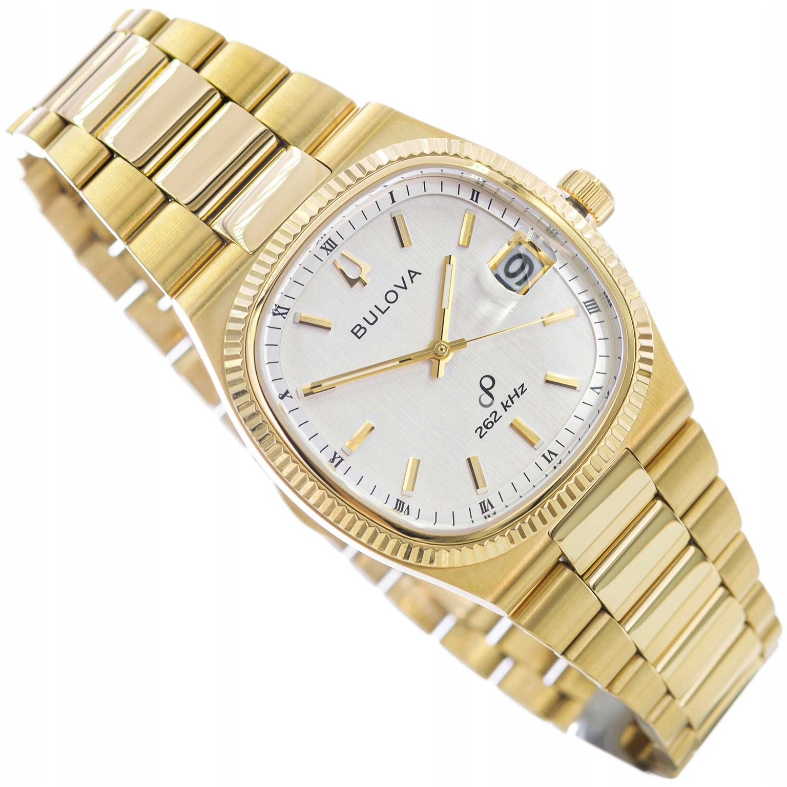 Pánské Hodinky Bulova 97B223 Seville Na Náramku Zlatý Safír