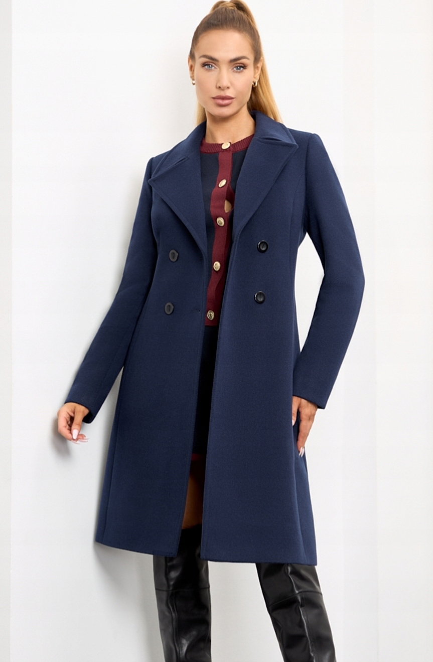 Zartex kabát podzimní a zimní klasický bez kapuce Paris námořnická modrá AW25 vel. 44