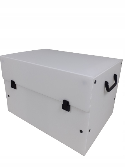 

Pudło na segregatory 450x320x290 biało-czarne