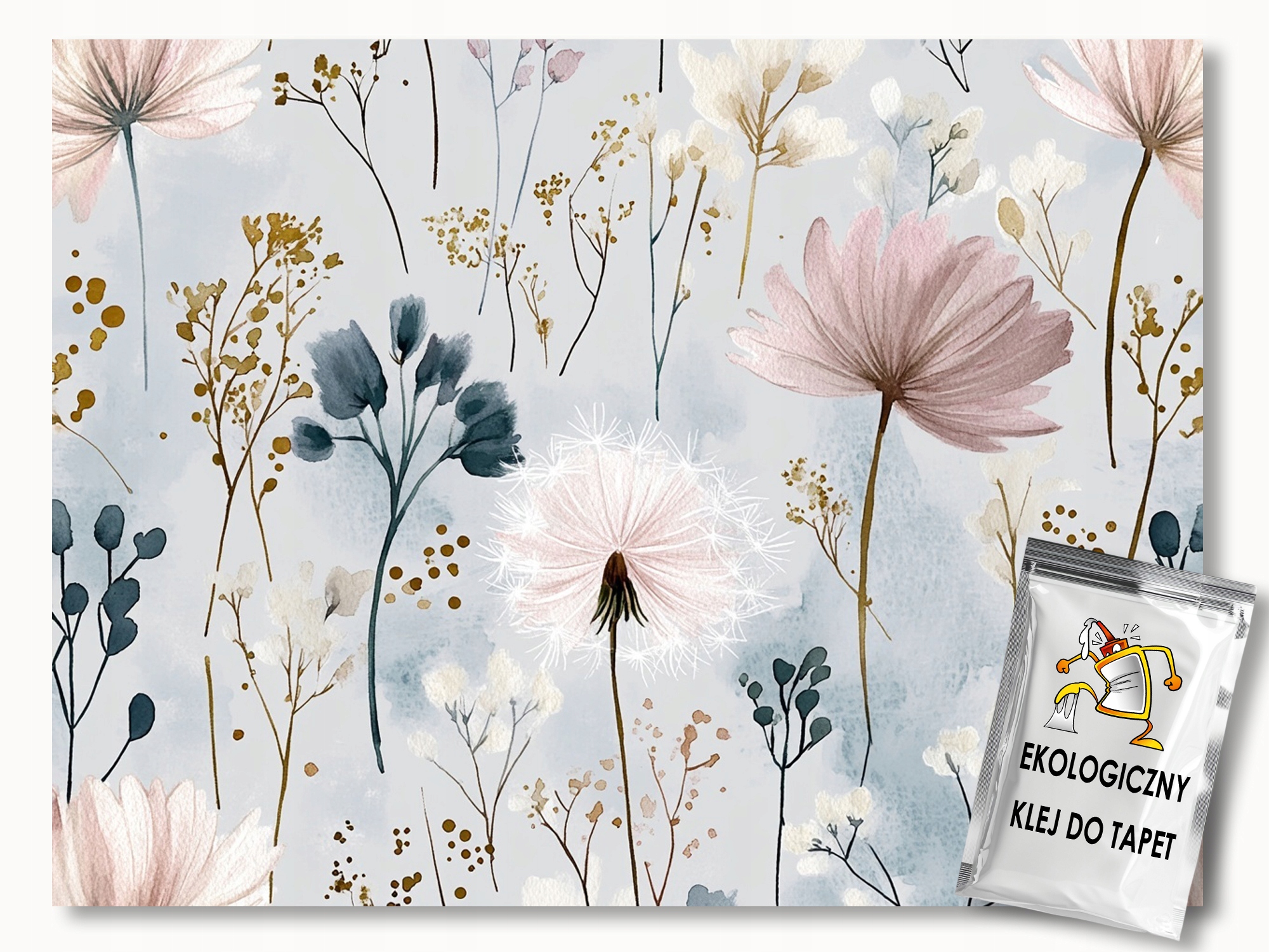 Fototapeta Flizelina Grafika Pastelové Květiny Pampeliška 250x175 110g