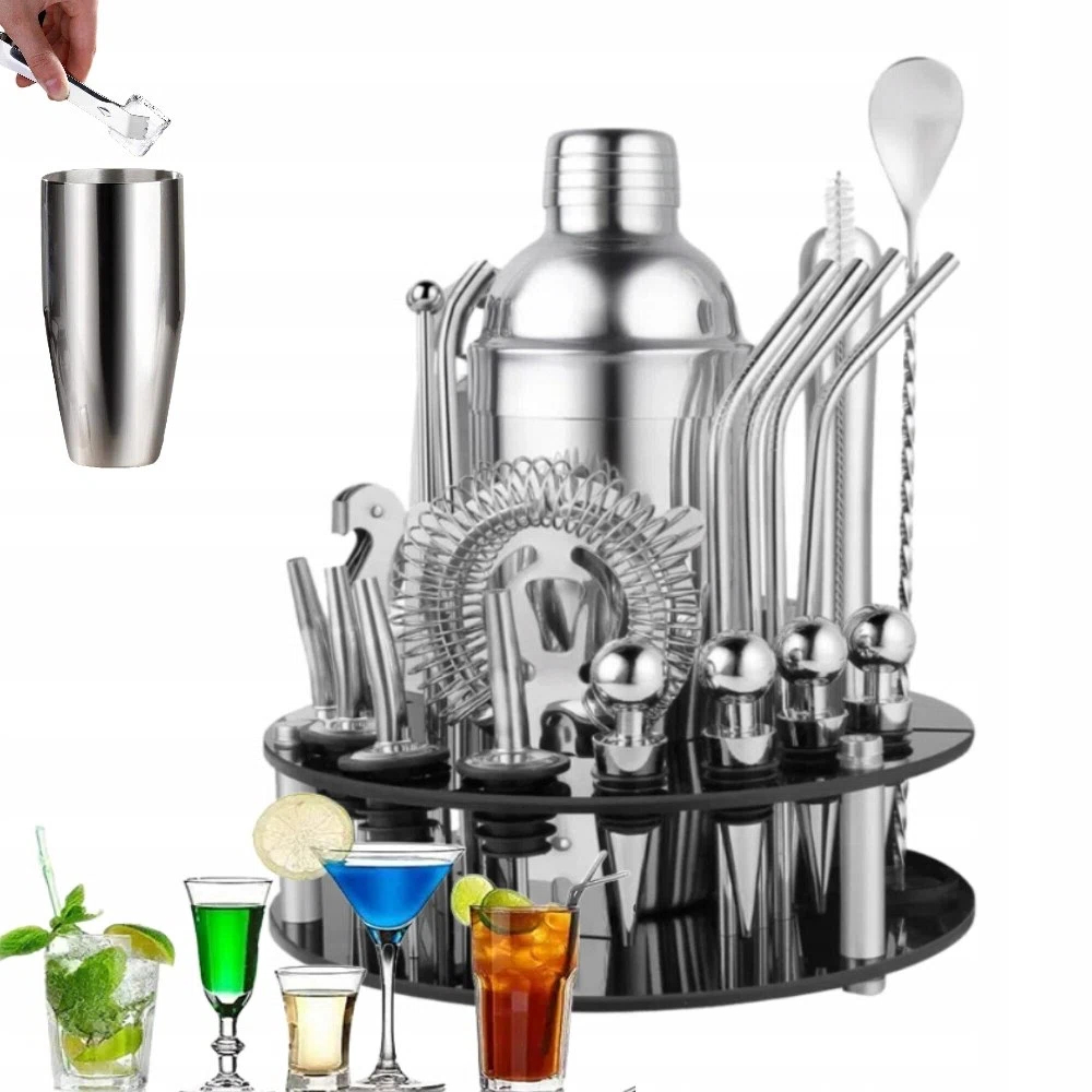 Barmanský Profesionální Shaker na koktejly a nápoje 750 ml Podstavec sada