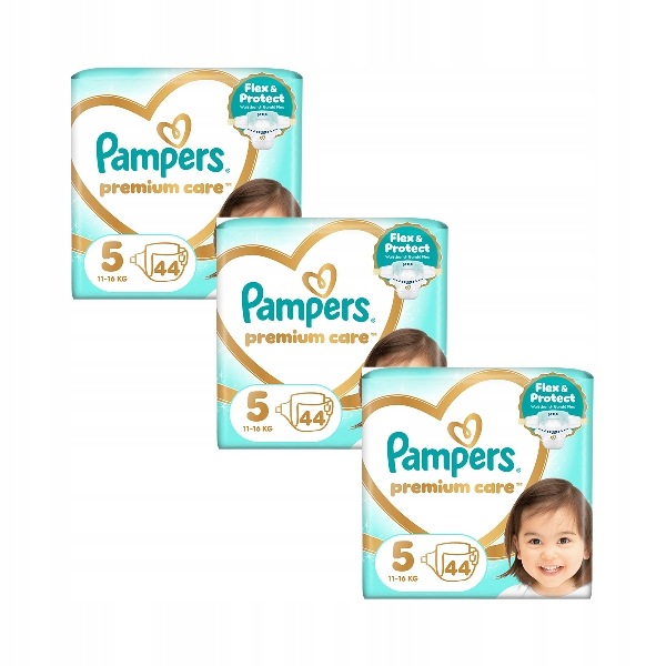 Pieluszki Pieluchy Pampers Premium Care r5 11-16kg 3x44=132 pampersy zapas