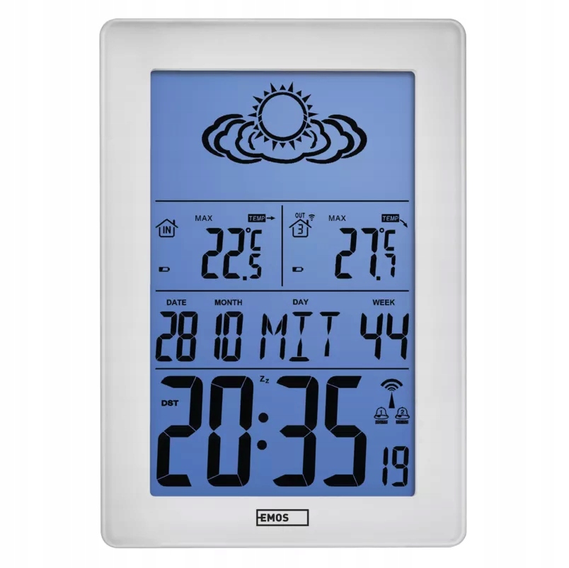 Stacja pogodowa EMOS METEO E5063 433MHz budzik LED EAN (GTIN) 8592920066171