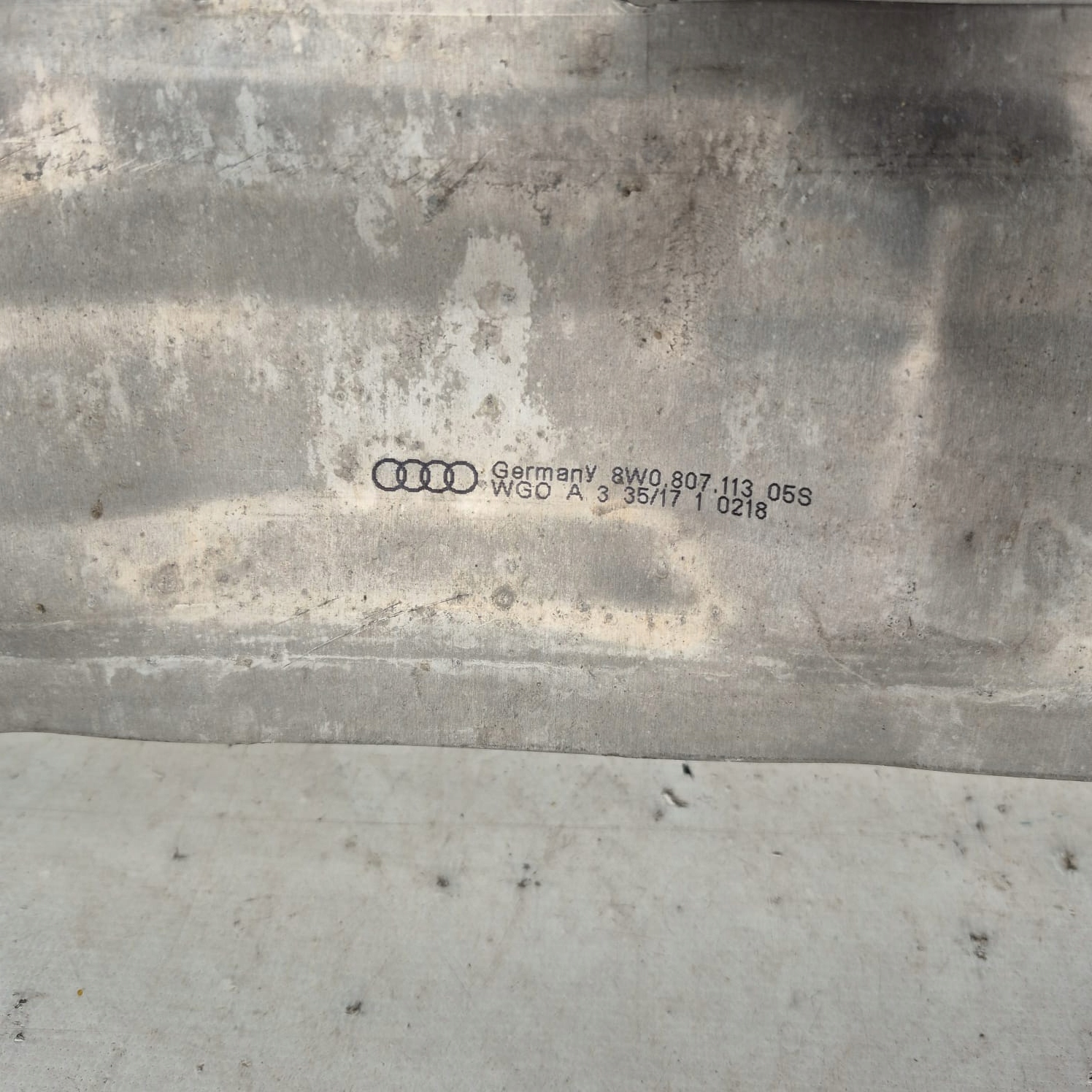 AUDI A4 B9 8W0 sider front front below front bumper 8W0807113