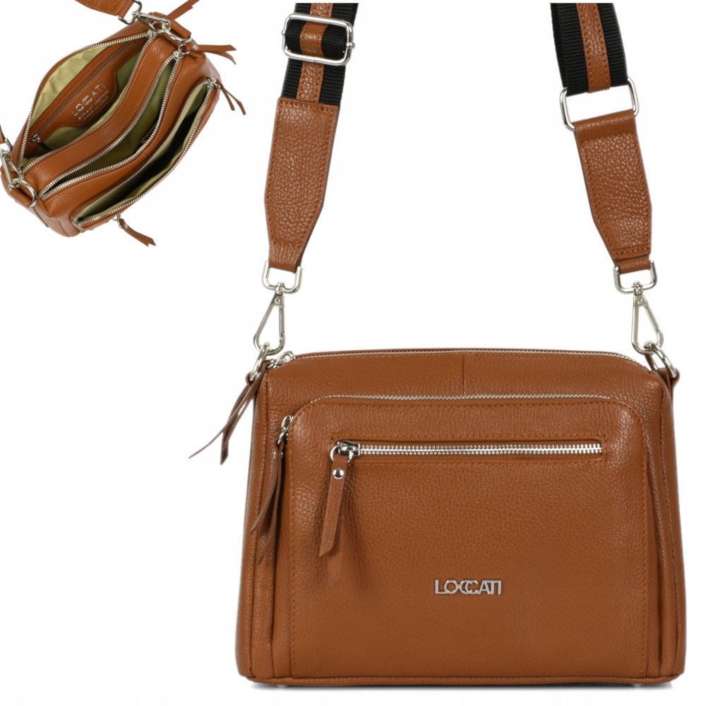 

Torebki listonoszki damskie skórzane szeroki pasek