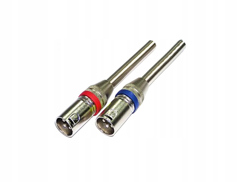 Wtyk Xlr 3 Pinowy na kabel z odgiętką metalową