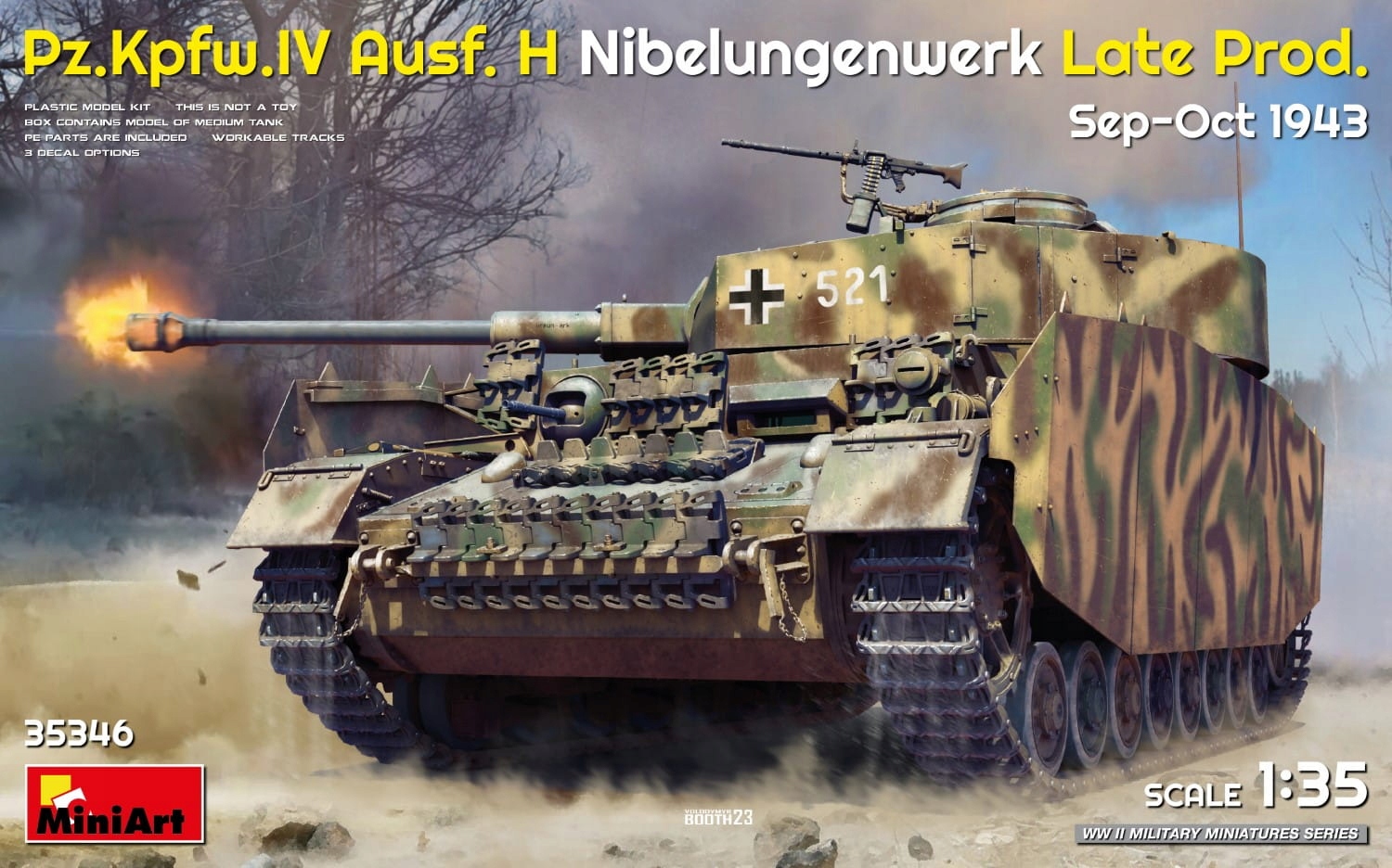 Pz.kpfw.iv Ausf. H Nibelungenwerk Late Prod. Sep-oct 1943 1:35 MiniArt