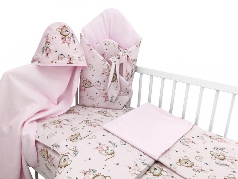 6D výhodná sada s darčekom pre bábätko, 135 x 100 cm, Little Balerina, ružová