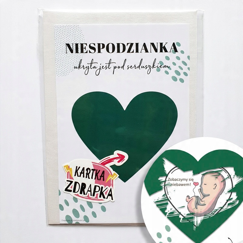 

Kartka zdrapka - Niespodzianka jestem w Ciąży