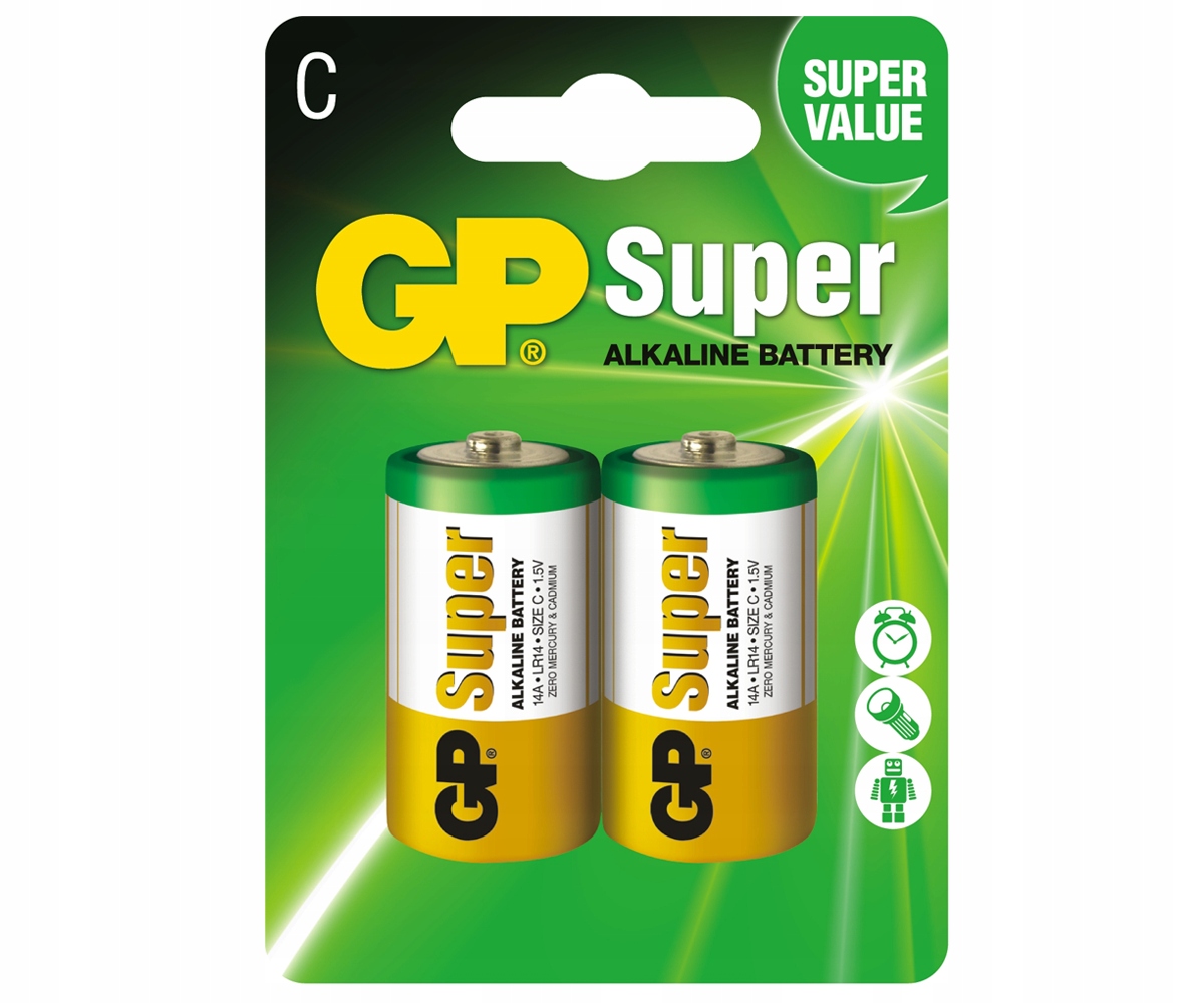 

Bateria alkaliczna Gp LR14 1,5V C (2 sztuki)