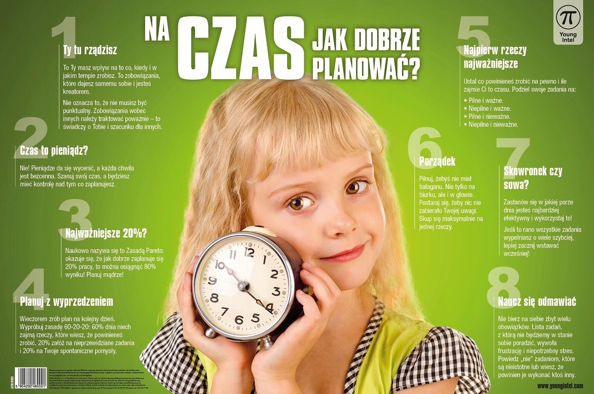 Plansza Afirmacyjna na biurko NA CZAS