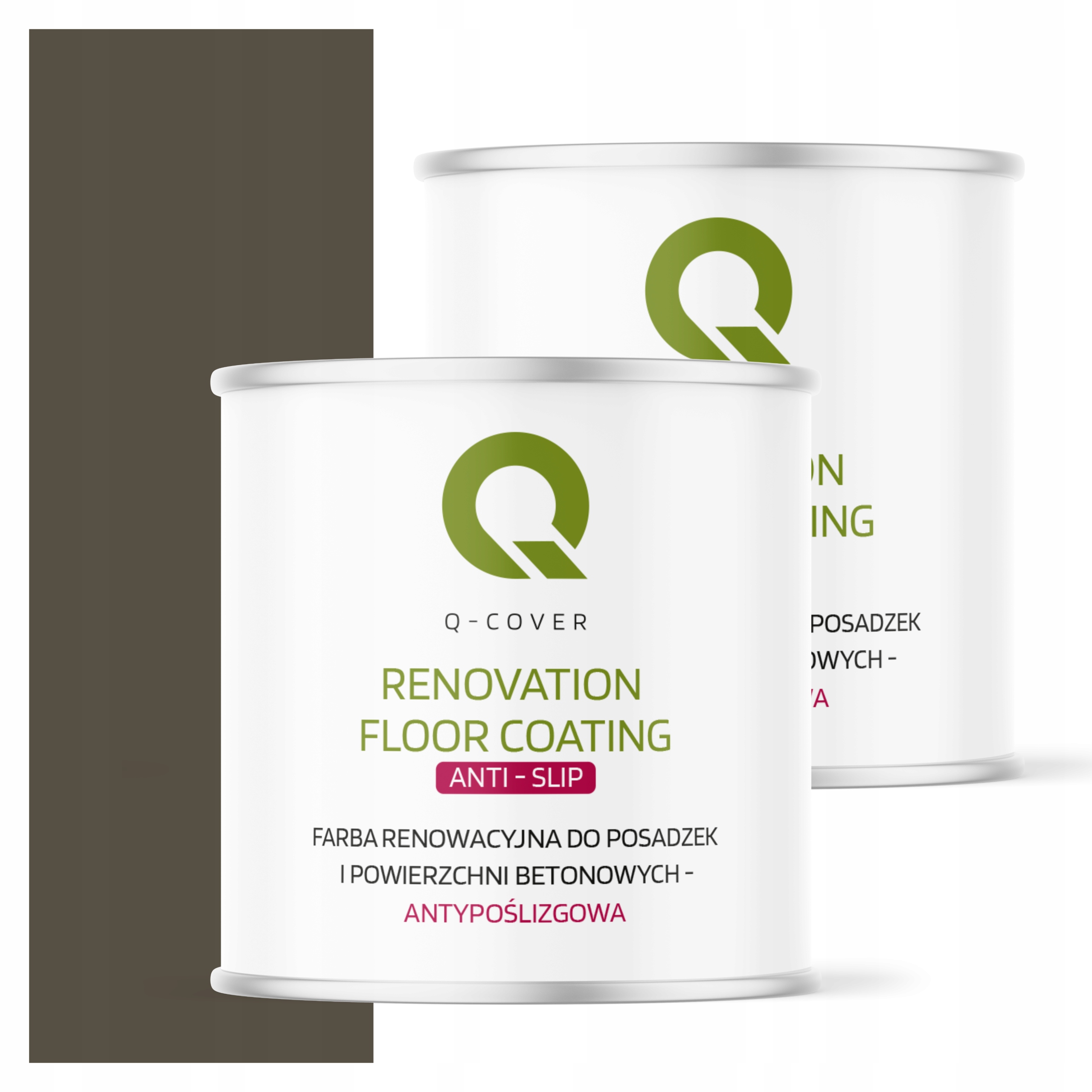 Protišmyková renovačná farba na betón 2,5L Sivá Hnedá Ral 7013 Mat