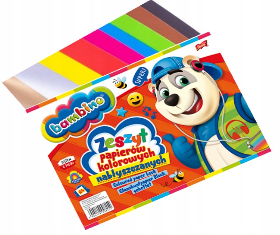 

Bambino Papier Kolorowy Nabłyszczany A4 10 Kartek