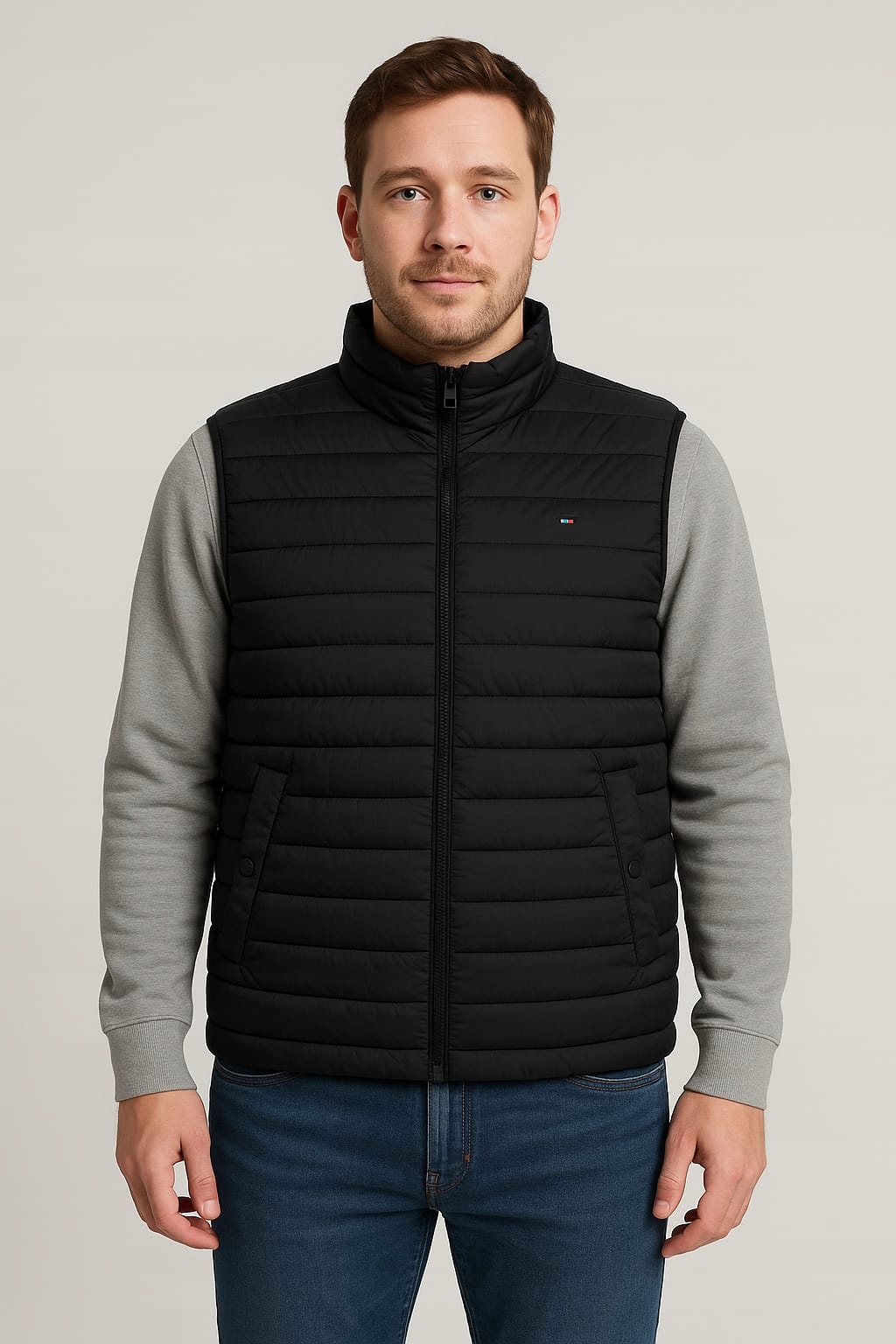 Bunda Bez Rukávů vesta Tommy Hilfiger černá vel. M