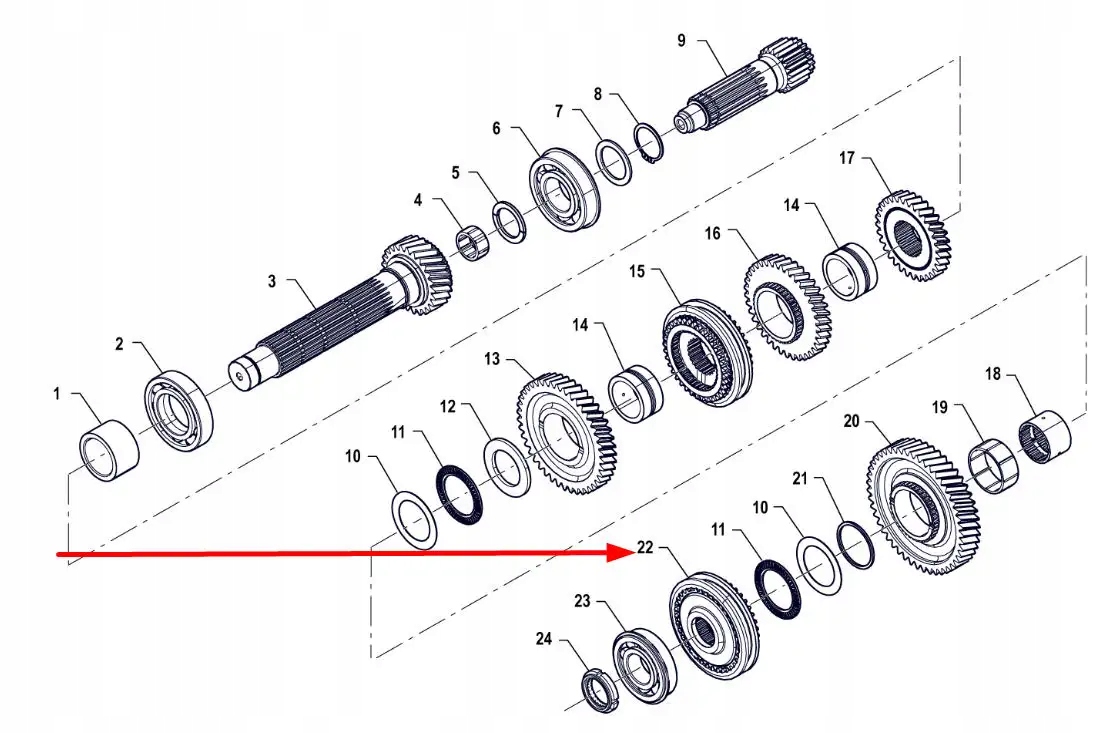 P5M37202001 Synchronizator Producent części Arbos