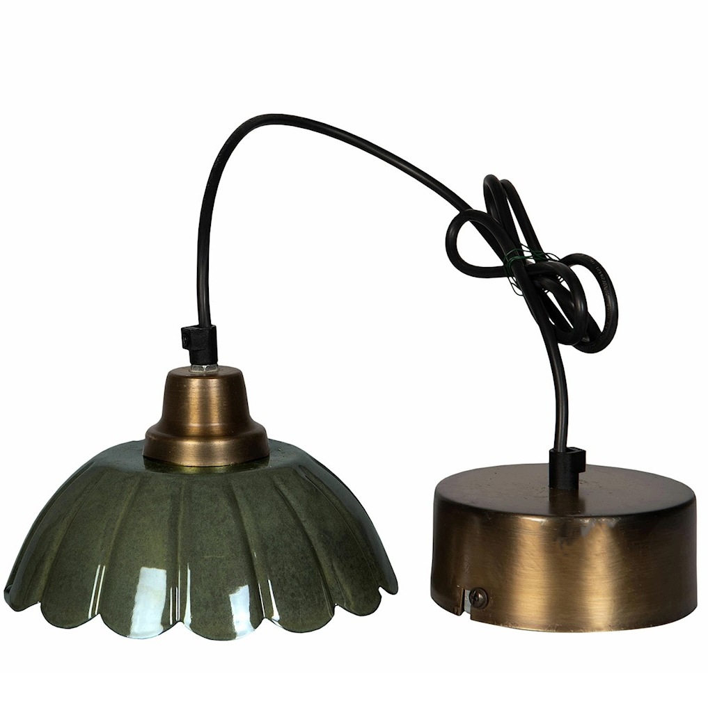Závěsné Stropní Svítidlo 18 cm Nad Stůl Loft Kovová Zelená Do Obývacího Pokoje Domu