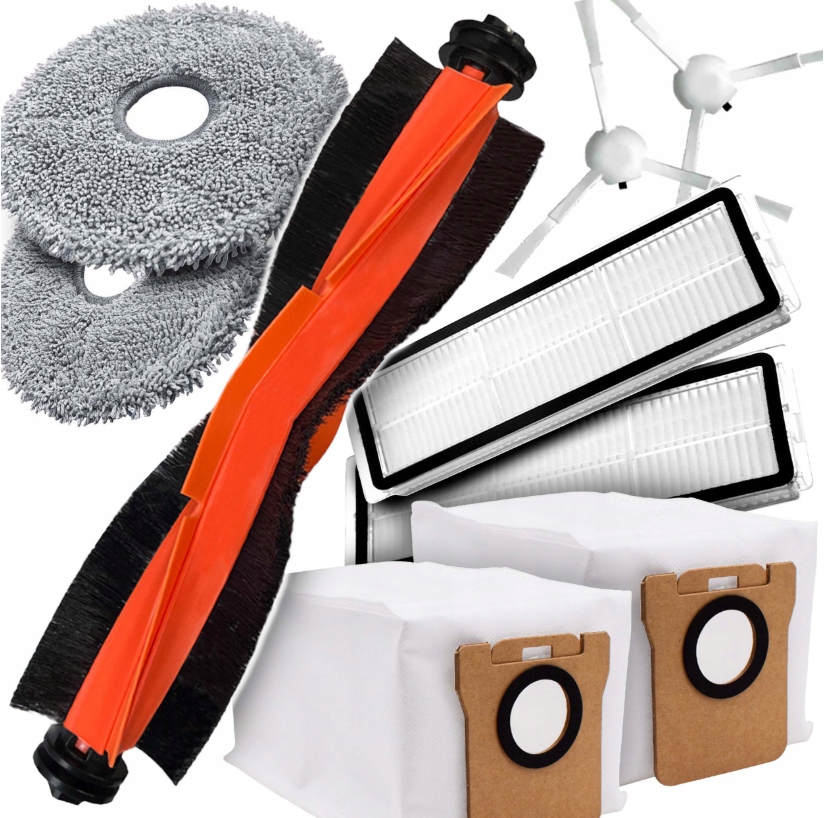 Zestaw Filtrów, Szczotek, Mopów, Worków do Xiaomi Robot Vacuum X10/X20+ Pro