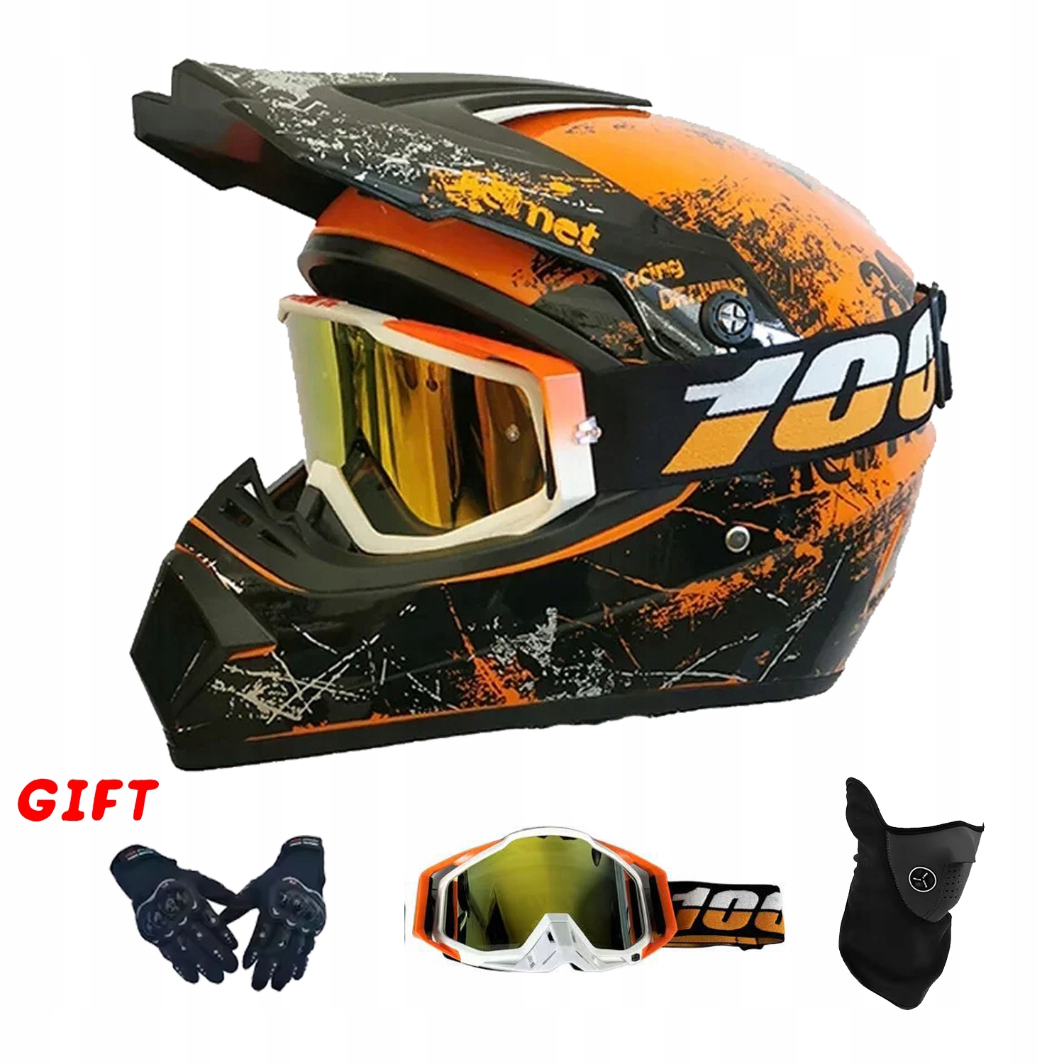 Helma Na Elektrickou Koloběžku Cross Enduro Quad Bmx Helma Brýle Rukavice S