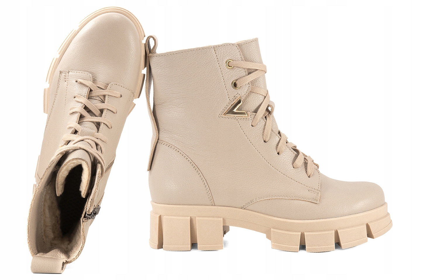 Pollonus 1583 Boty Zateplené Zimní Kotníkové Boty Trapery Kůže