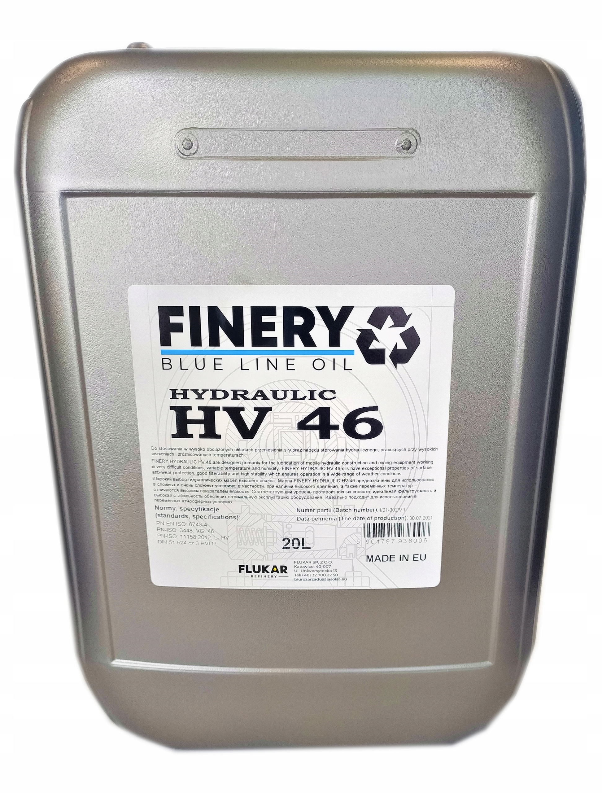 

Finery Hydraulic Hv 46 20L. Olej Hydrauliczny