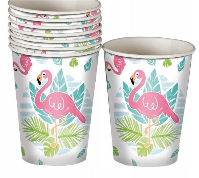 KUBECZKI KUBKI JEDNORAZOWE FLAMING 8 SZT. 220 ml