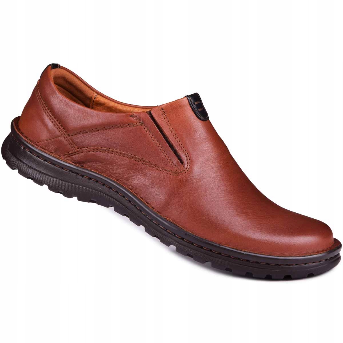 

Półbuty skórzane casual skóra naturalna brąz 43